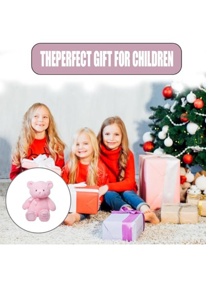 السيد باندا دمية دب تيدي بير، 28 سم دمية مخملية ناعمة - دمية محشوة محبوبة، رفيق محبوب للبنات والاولاد، لاعياد الميلاد والمناسبات الخاصة (وردي） - Image 4